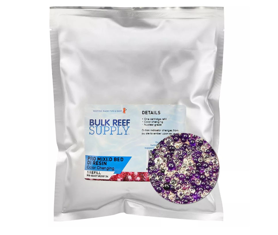 1.5 Gallons (7.5) PRO Series Mixed Bed Deionization Resin Purple Cation (Colour Changing) Part 3- Bulk Reef Supply'