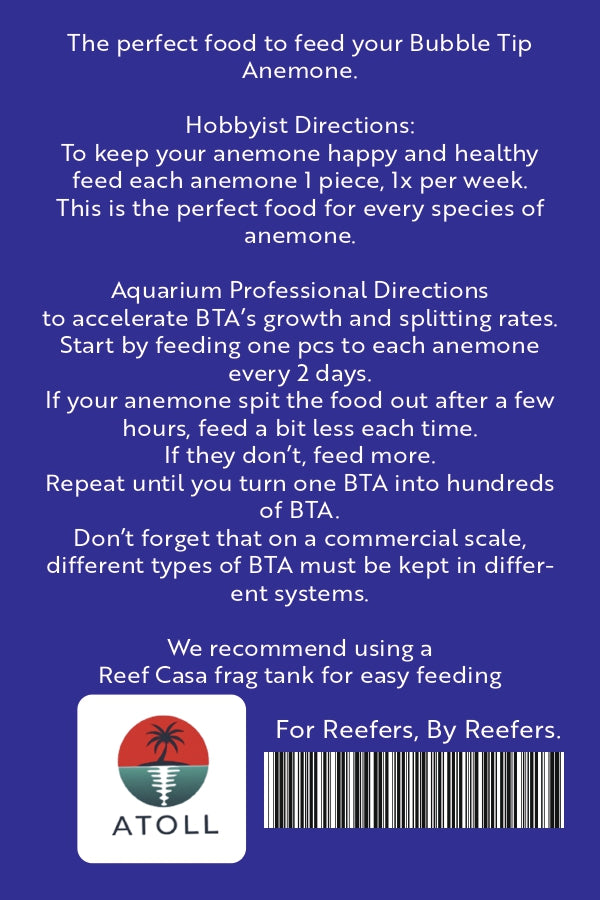 BTA Anemone Diet