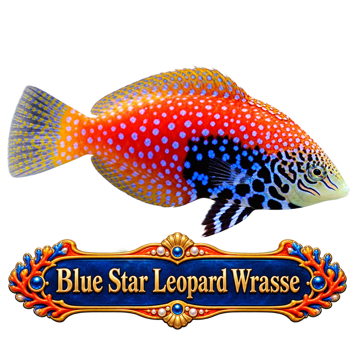 Blue Star Leopard Wrasse Female