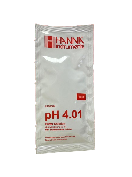 Buffer Solution pH 4.01, Single Use packet (20ml) (HI70004P-S)
