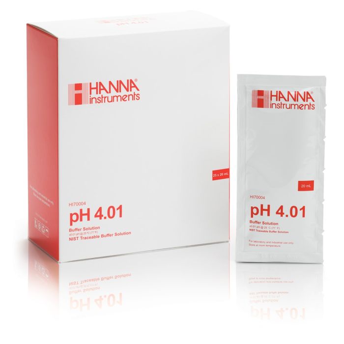 Buffer Solution pH 4.01, PQT 25 - 1 Box (HI70004P-B)